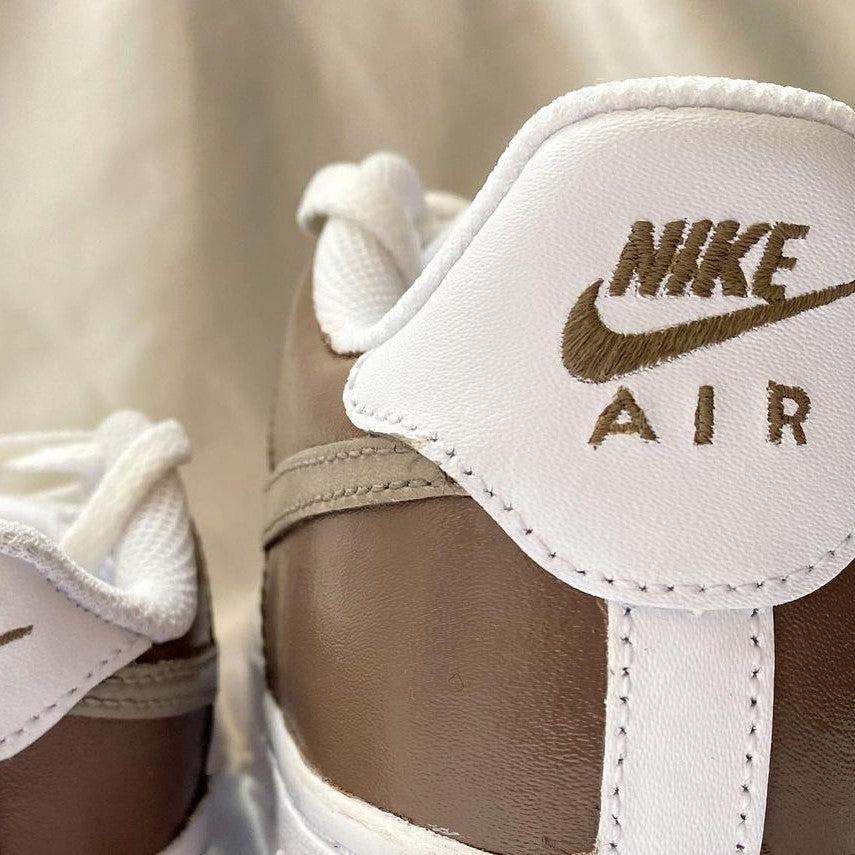 Custom Air Force 1 Mocha Brown-shecustomize