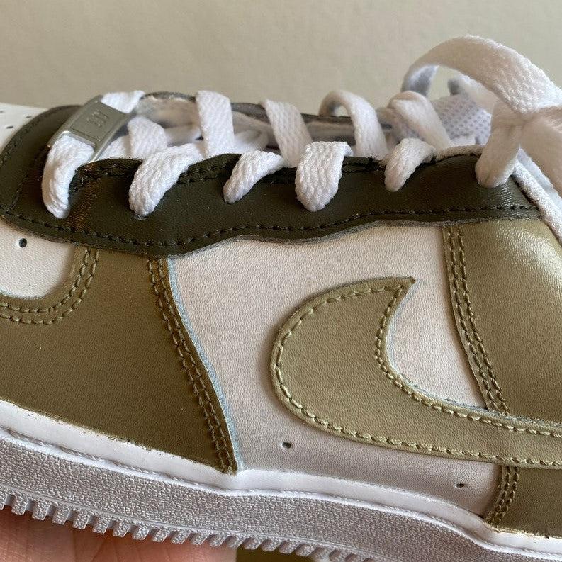 Custom Air Force 1 Mocha Colour Block-shecustomize