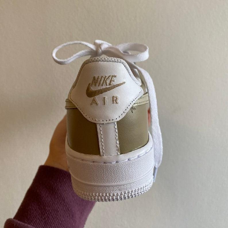Custom Air Force 1 Mocha Colour Block-shecustomize