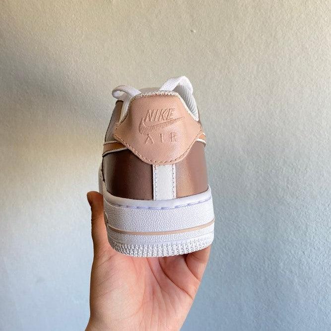 Custom Air Force 1 Nude Colour Block-shecustomize
