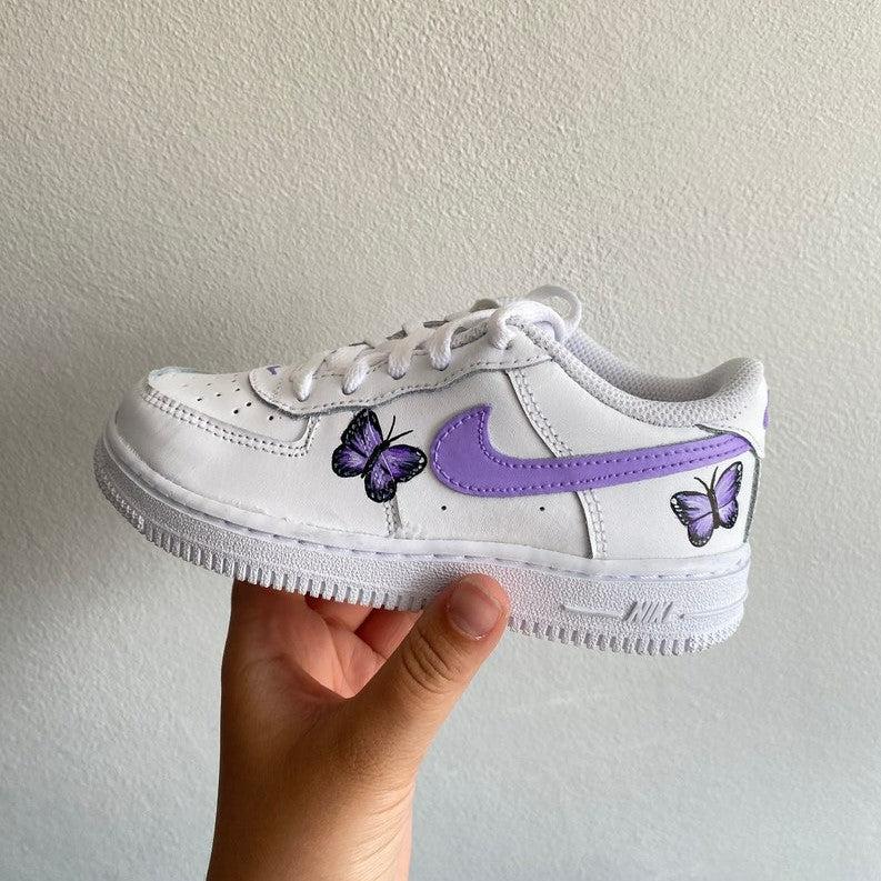 Custom Air Force 1 Purple Butterflies-shecustomize
