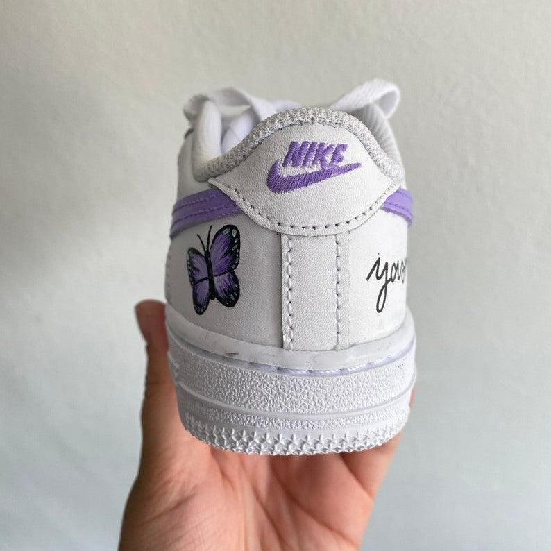 Custom Air Force 1 Purple Butterflies-shecustomize