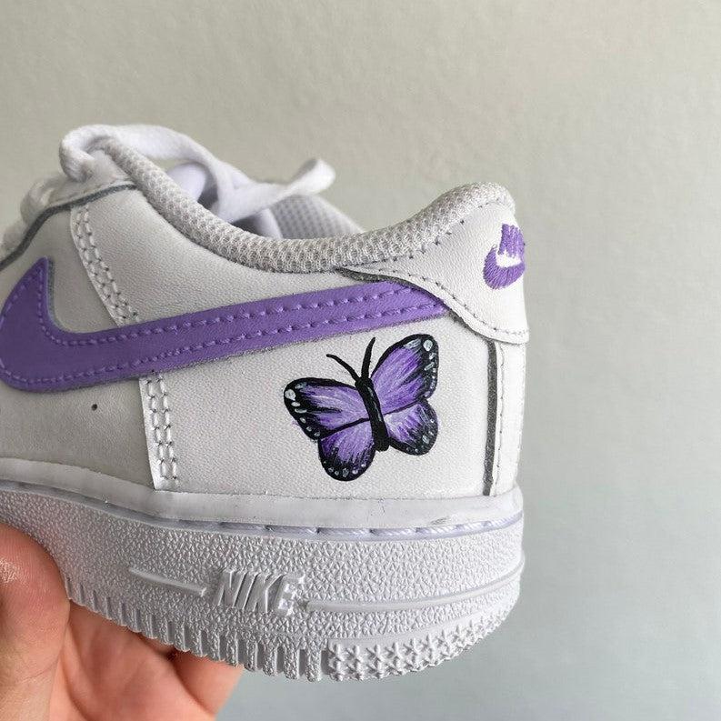 Custom Air Force 1 Purple Butterflies-shecustomize