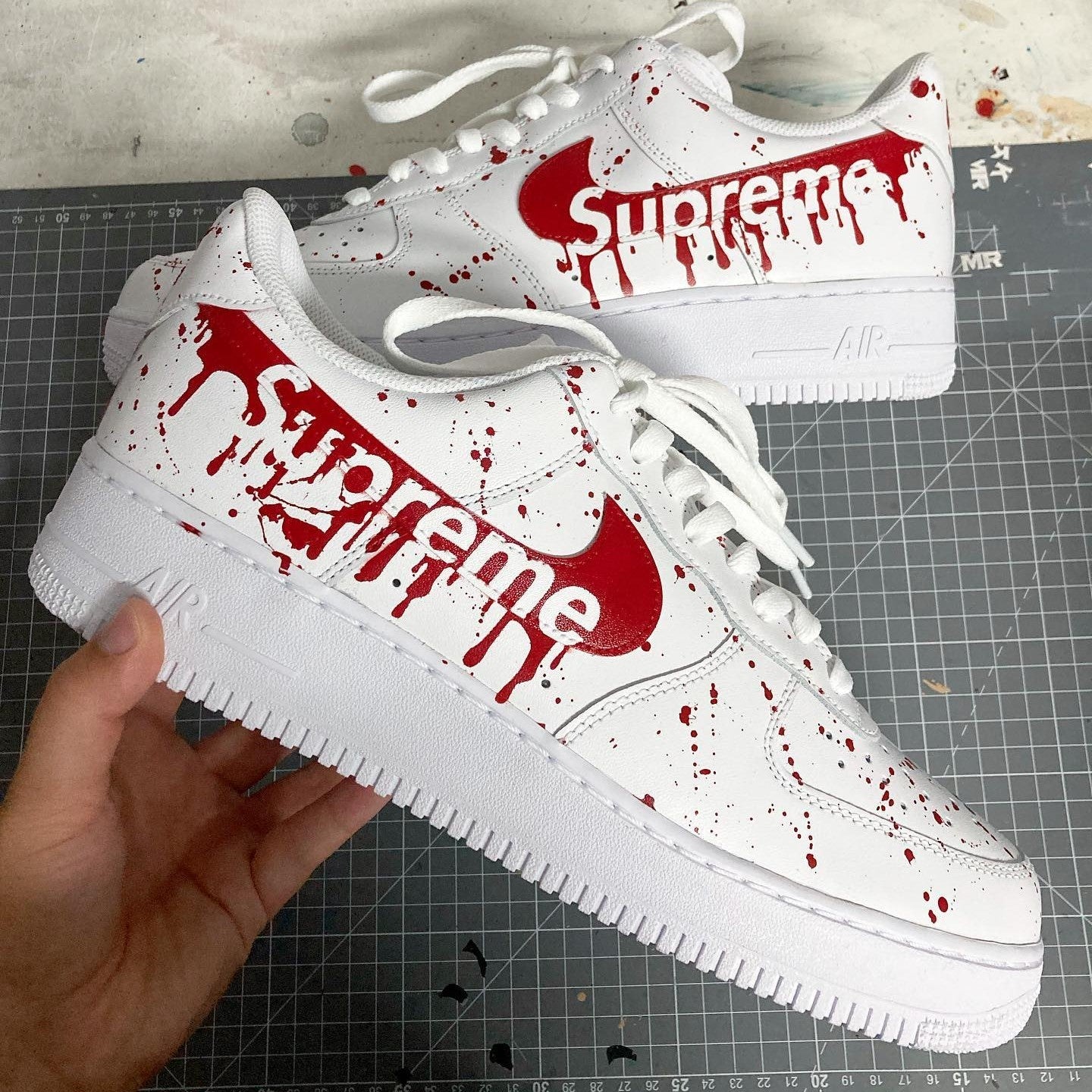 Custom Air Force 1 Red Design-shecustomize