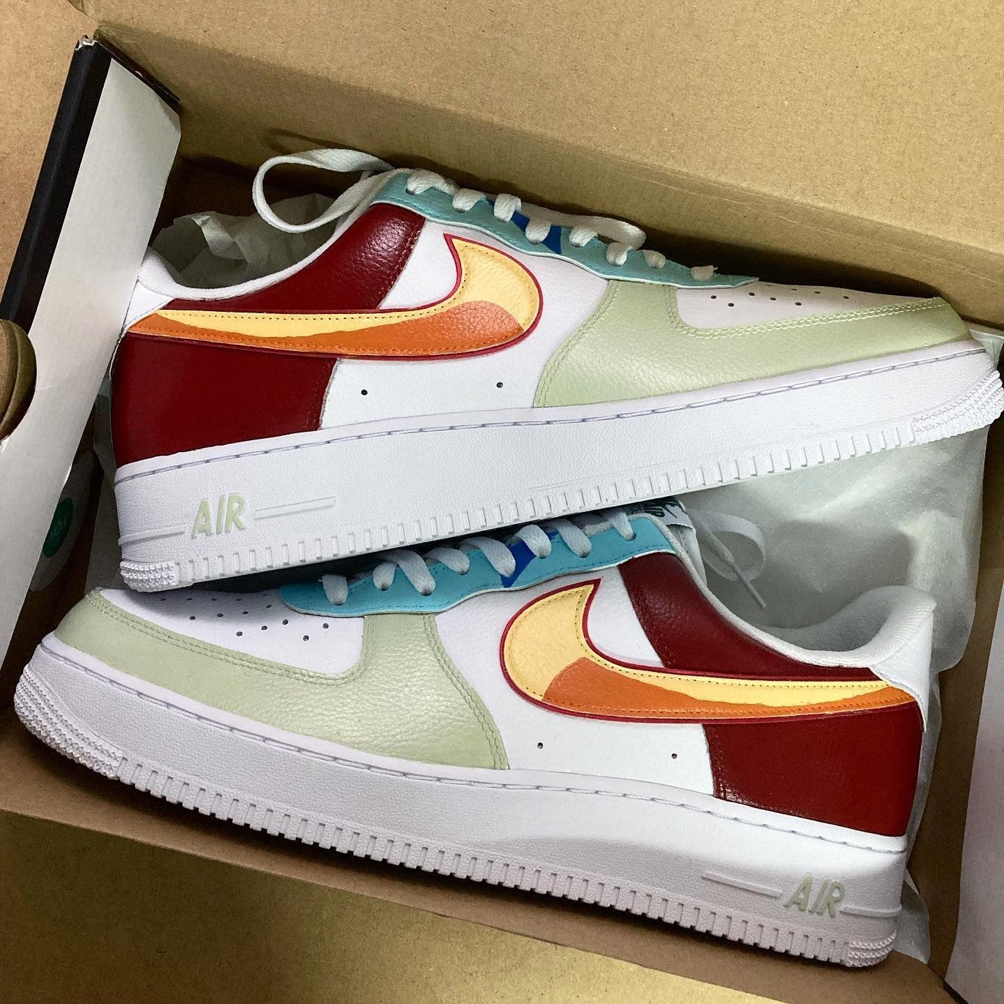 Custom Air Force 1 Red Sage-shecustomize