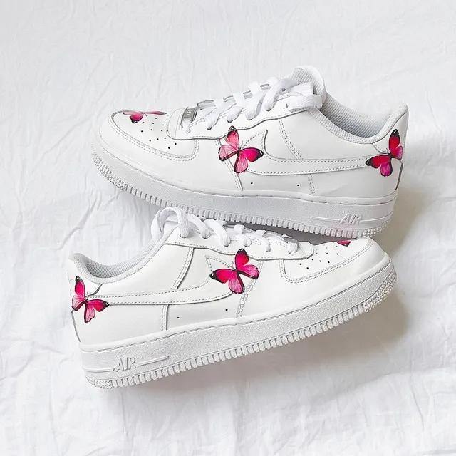 Custom Air Force 1 Rose butterfly - shecustomize