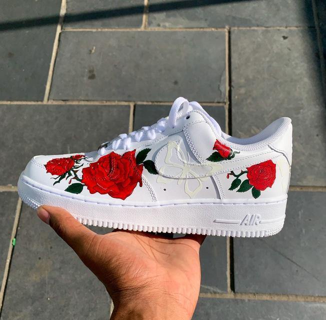 Custom Air Force 1 Roses And butterflies - shecustomize