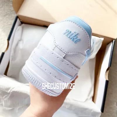 Custom Air Force 1 Shadow Baby Blue-shecustomize