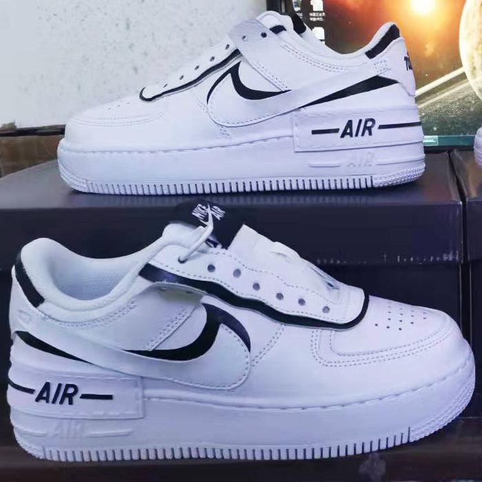Custom Air Force 1 Shadow Black White-shecustomize