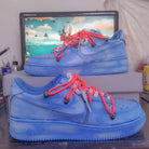 Custom Air Force 1 Tie Dye Blue-shecustomize