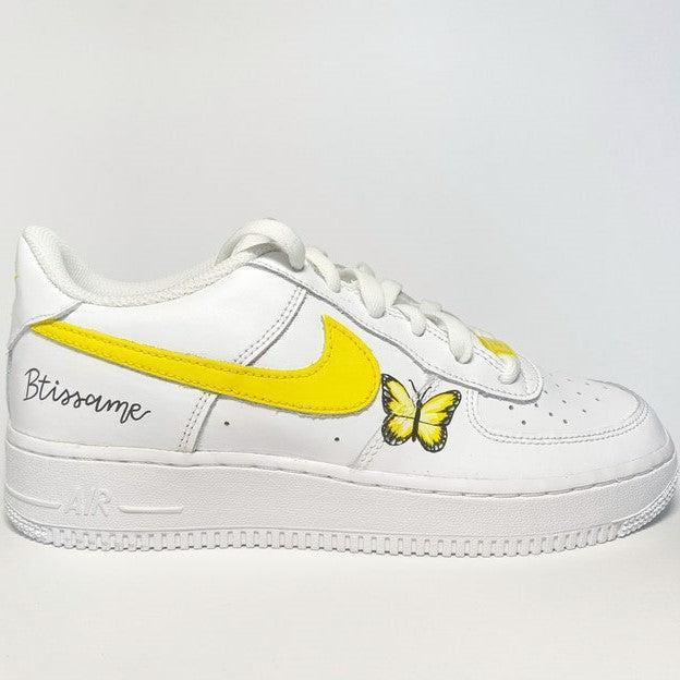Custom Air Force 1 Yellow Butterflies-shecustomize