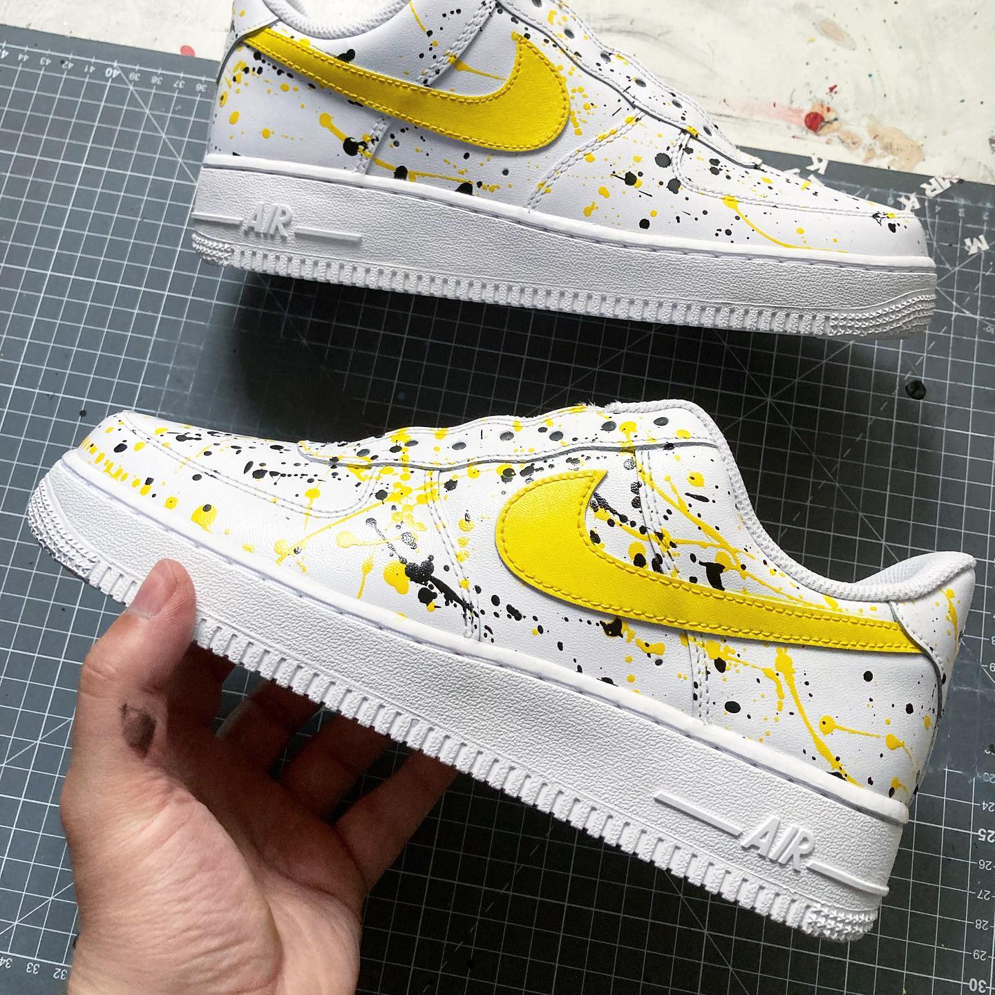 Custom Air Force 1 Yellow Splash-shecustomize