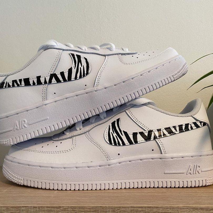 Custom Air Force 1 Zebra Printje-shecustomize