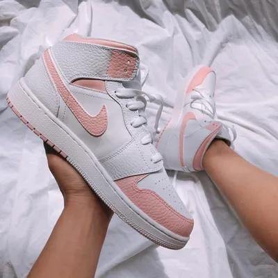 Custom Air Jordan 1 Mid Baby Pink - shecustomize