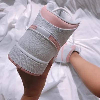 Custom Air Jordan 1 Mid Baby Pink - shecustomize