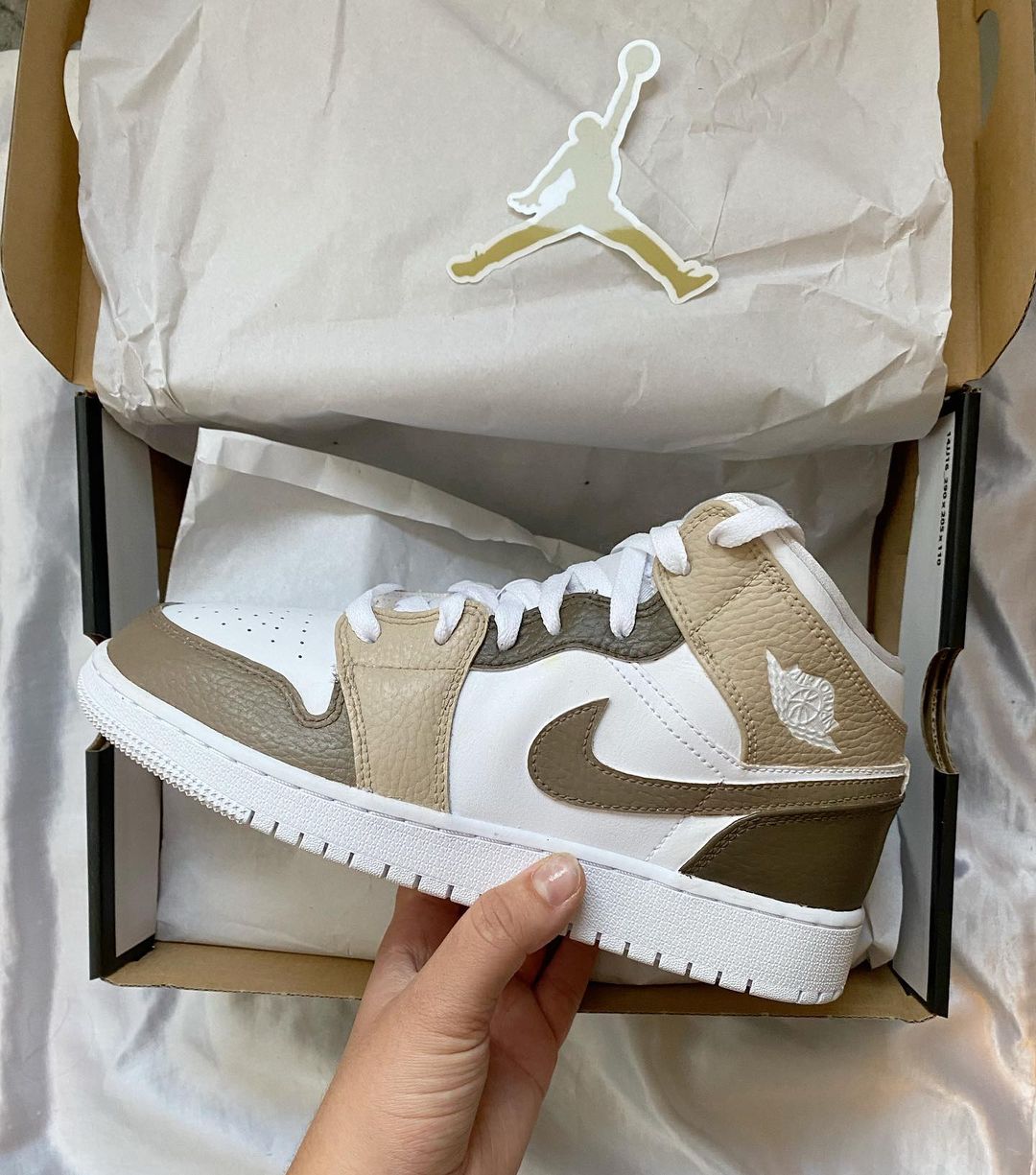 Custom Air Jordan Mid Browns-shecustomize
