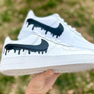 Custom Black Nike Drip Air Force Ones-shecustomize
