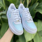 Custom Blue Nike Air Force Ones-shecustomize