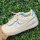 Custom Blue Nike Air Force Ones Shadow-shecustomize