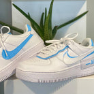 Custom Blue Nike Air Force Ones Shadow-shecustomize