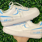 Custom Blue Nike Air Force Ones Shadow-shecustomize