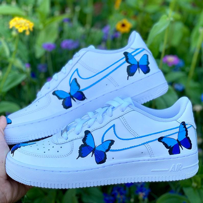 Custom Butterfly Air Force Ones-shecustomize