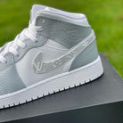 Custom Gray Air Jordan 1’s-shecustomize