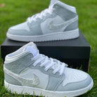 Custom Gray Air Jordan 1’s-shecustomize