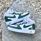 Custom Green Nike Air Force Ones-shecustomize