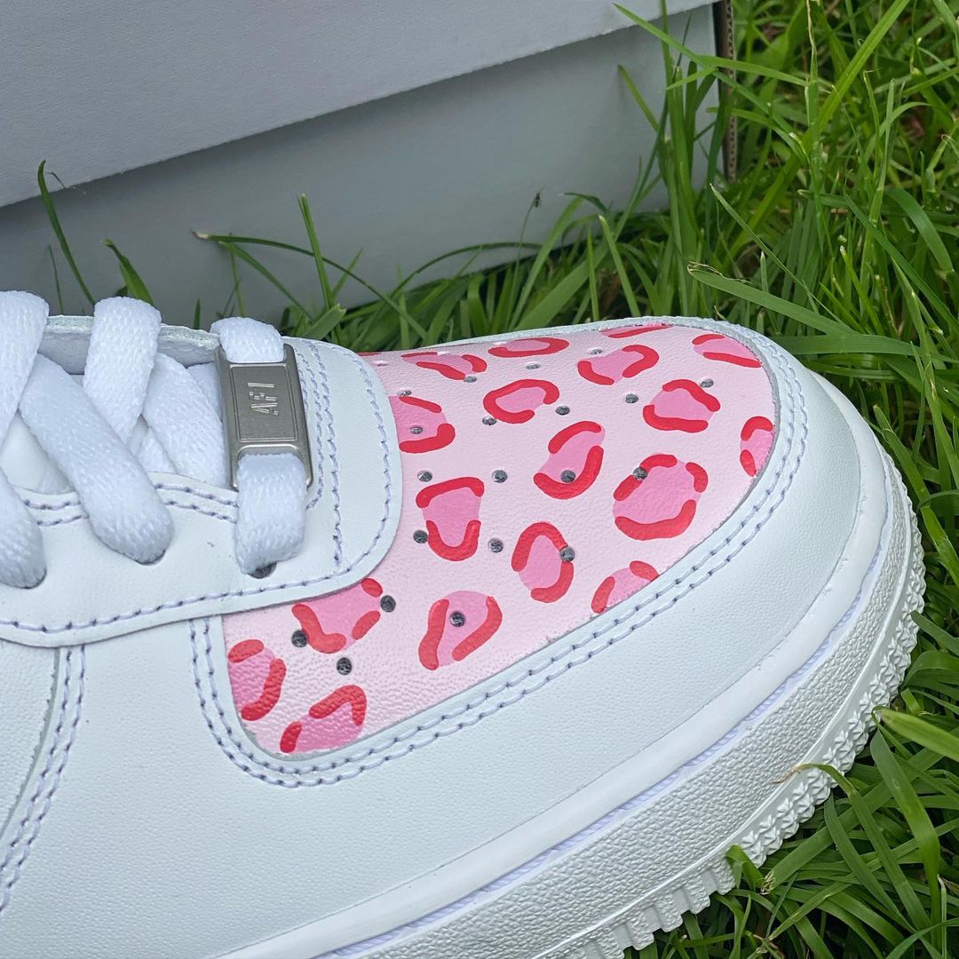 Custom Leopard Print AF1’s-shecustomize