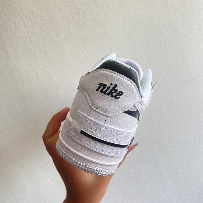 Custom Made Nike Air Force 1 Shadow Black-shecustomize