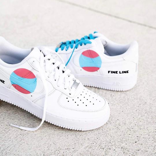 Custom Nike Air Force 1 Fine Line-shecustomize