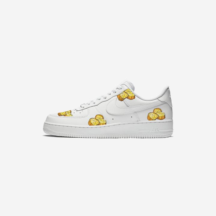 Custom Nike Air Force 1 Garlic Bread-shecustomize