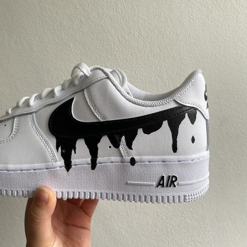 Custom Nike Air Force 1’s Drip Swoosh-shecustomize