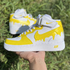 Custom Nike Air Force Ones Yellow-shecustomize