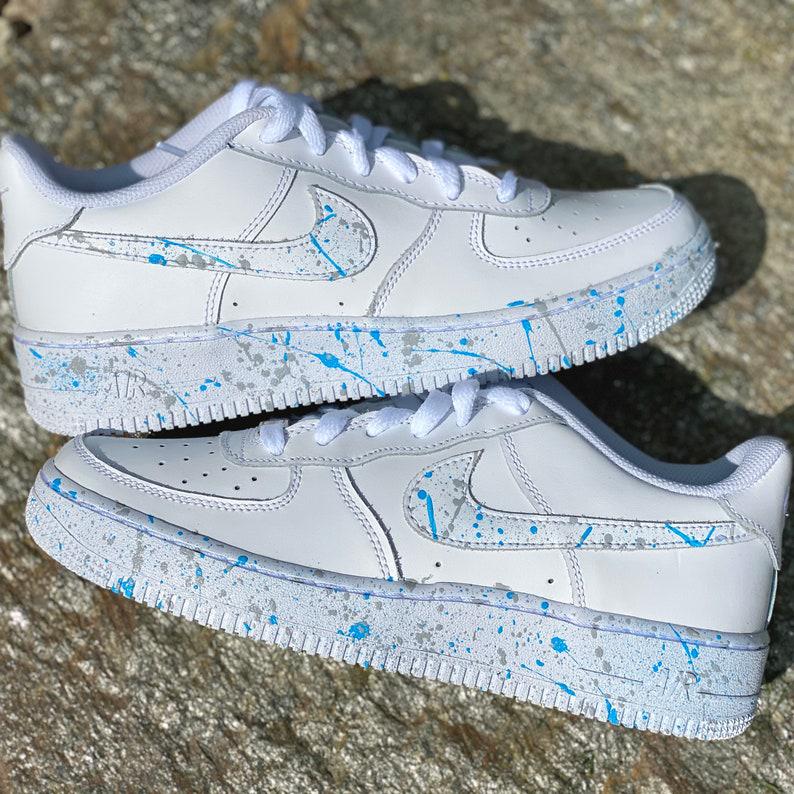 Custom Paint Spatter Nike Air Force Ones-shecustomize