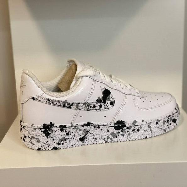 Custom Paint Spatter Nike Air Force Ones-shecustomize
