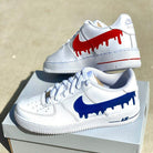 Custom Pink Blue Drip Air Force Ones-shecustomize