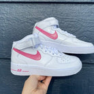 Custom Pink Nike Air Force Ones-shecustomize