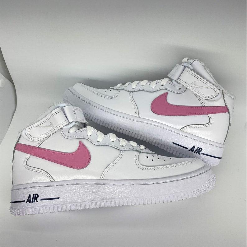 Custom Pink Nike Air Force Ones-shecustomize
