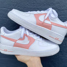 Custom Pink Nike Drip Air Force Ones-shecustomize