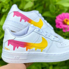 Custom Pink Yellow Nike Drip Air Force Ones-shecustomize