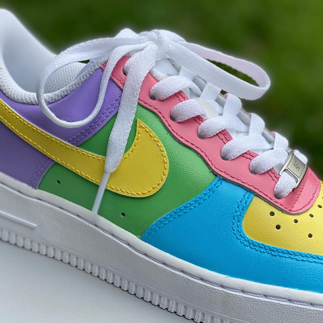 Custom Rainbow AF1’s-shecustomize
