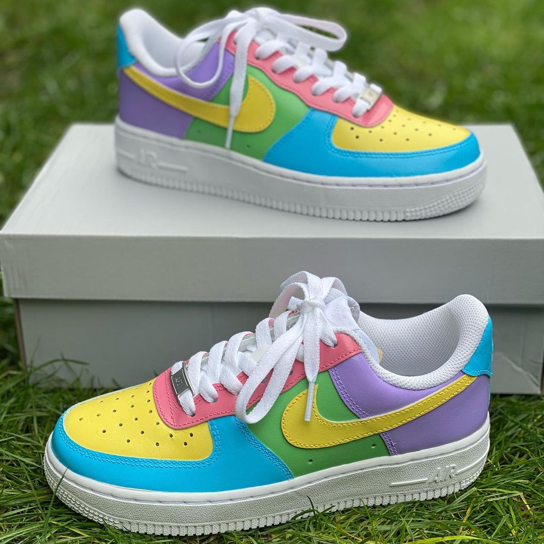 Custom Rainbow AF1’s-shecustomize