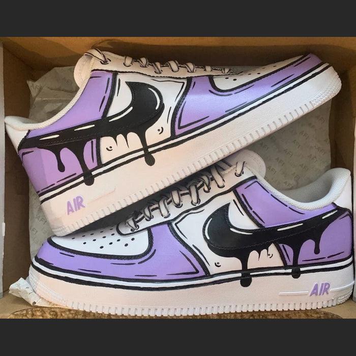 Drip Blue Colorful Air Force 1s Custom Shoes Sneakers-shecustomize