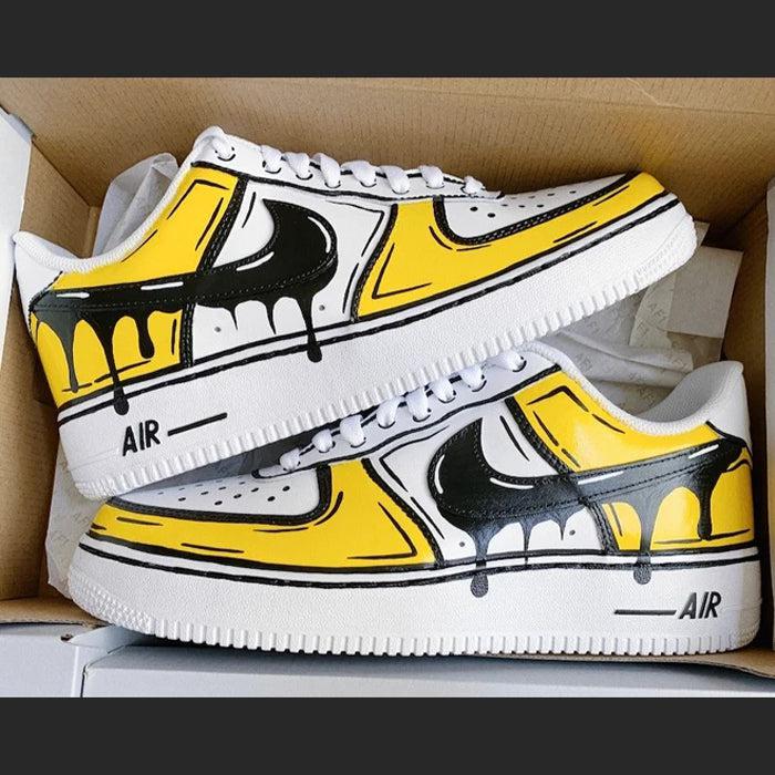 Drip Blue Colorful Air Force 1s Custom Shoes Sneakers-shecustomize