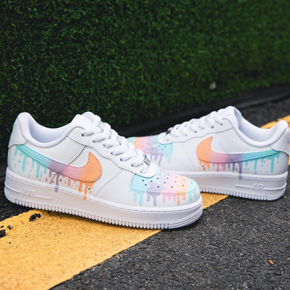 Drip Colorful Air Force 1s Custom Shoes Sneakers-shecustomize