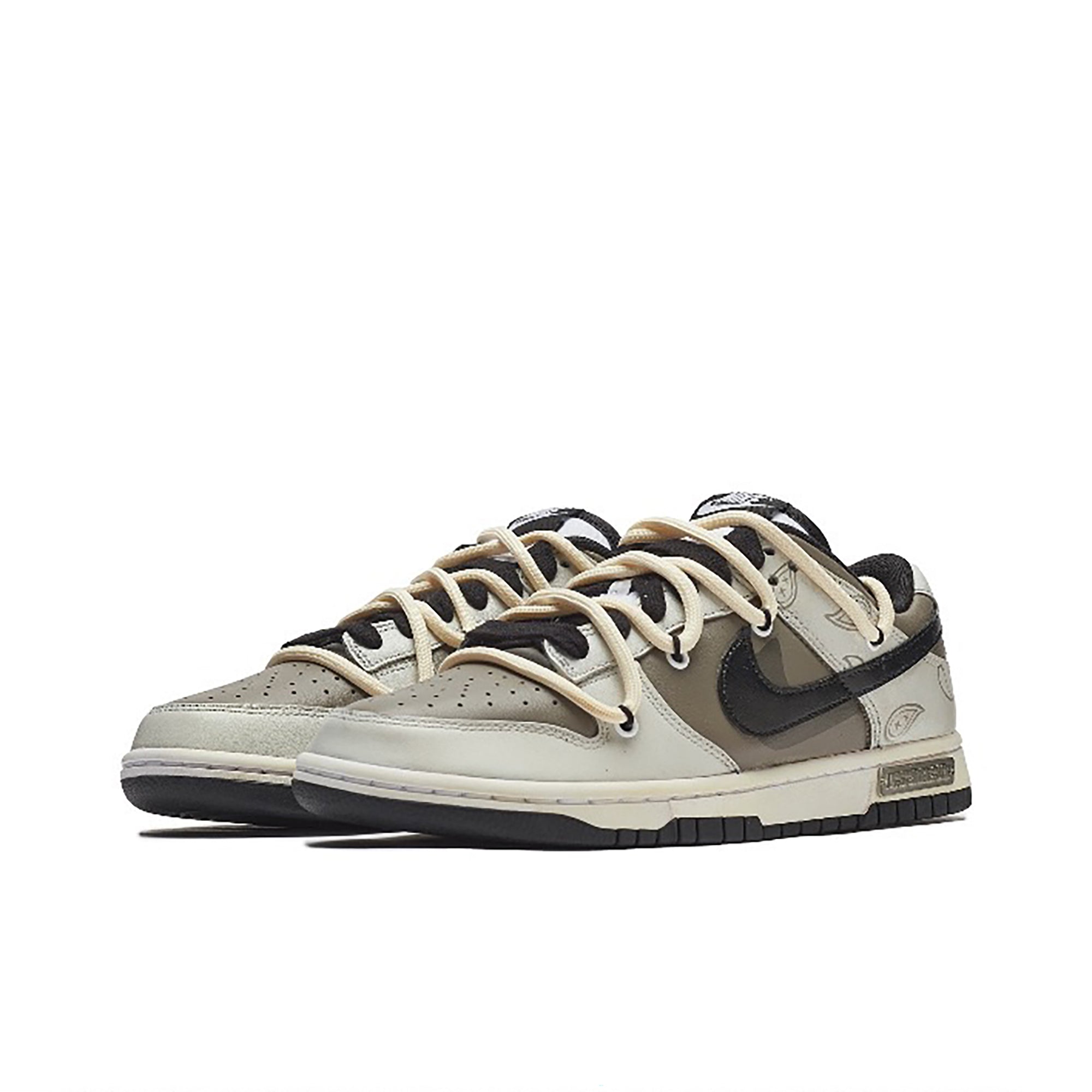 Gray Brown Custom Nike Dunk-shecustomize
