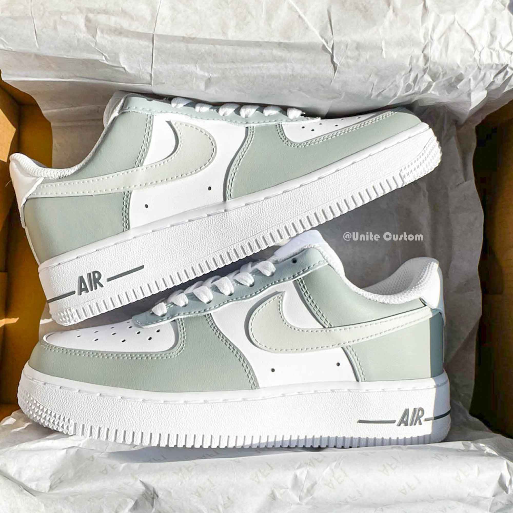 Gray Custom Air Force 1-shecustomize