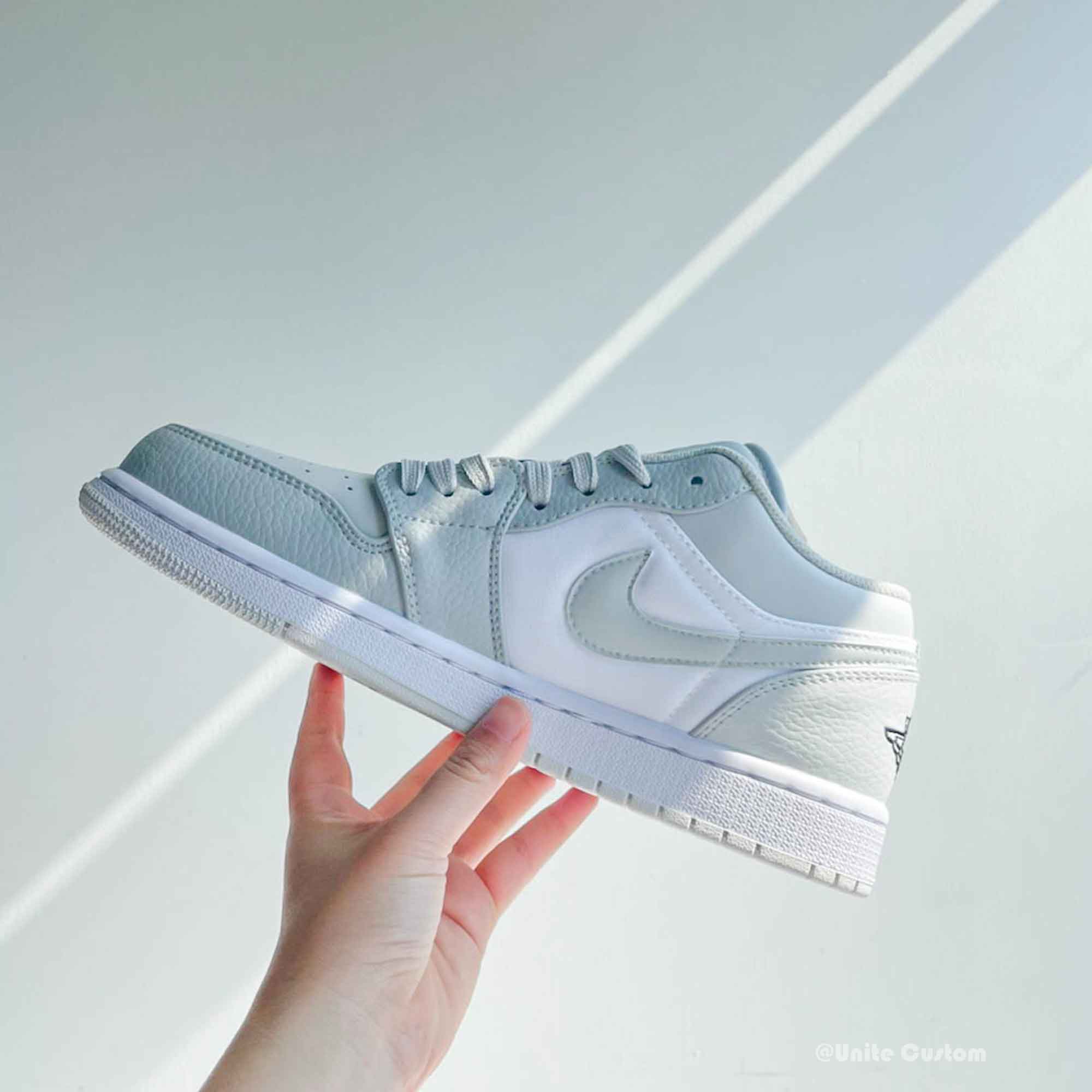Gray Custom Air Jordan 1-shecustomize